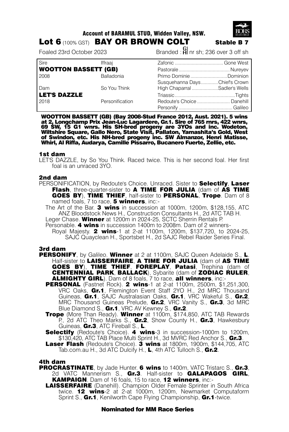 Pedigree - Lot 6