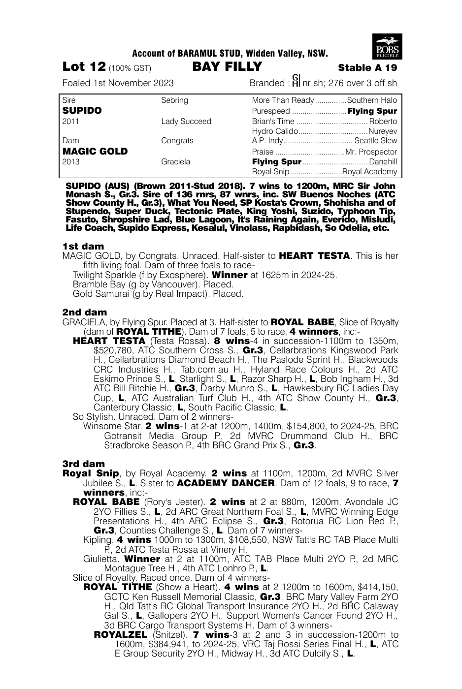 Pedigree - Lot 12