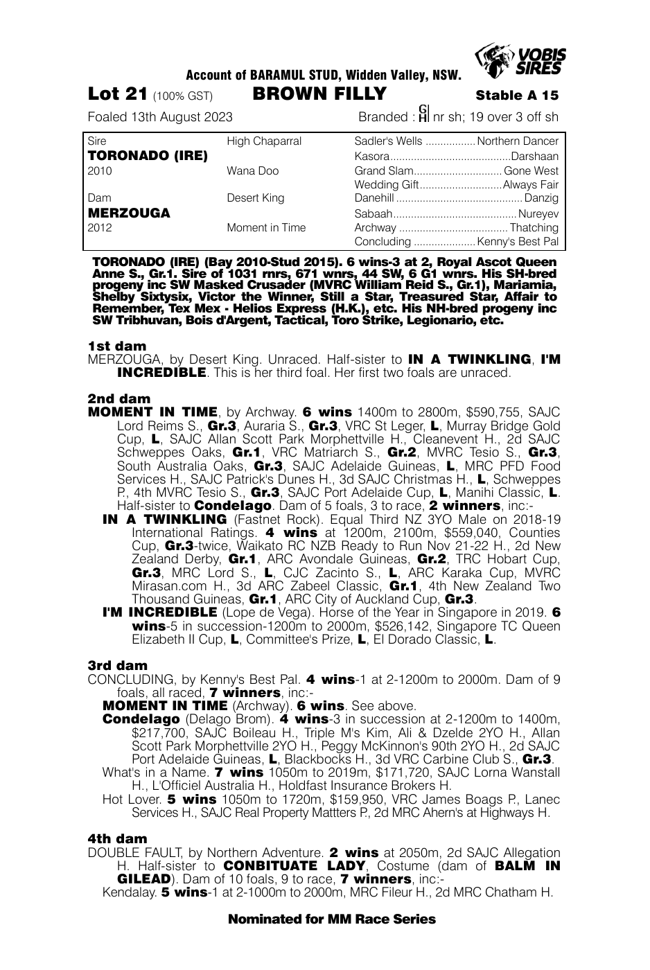 Pedigree - Lot 21