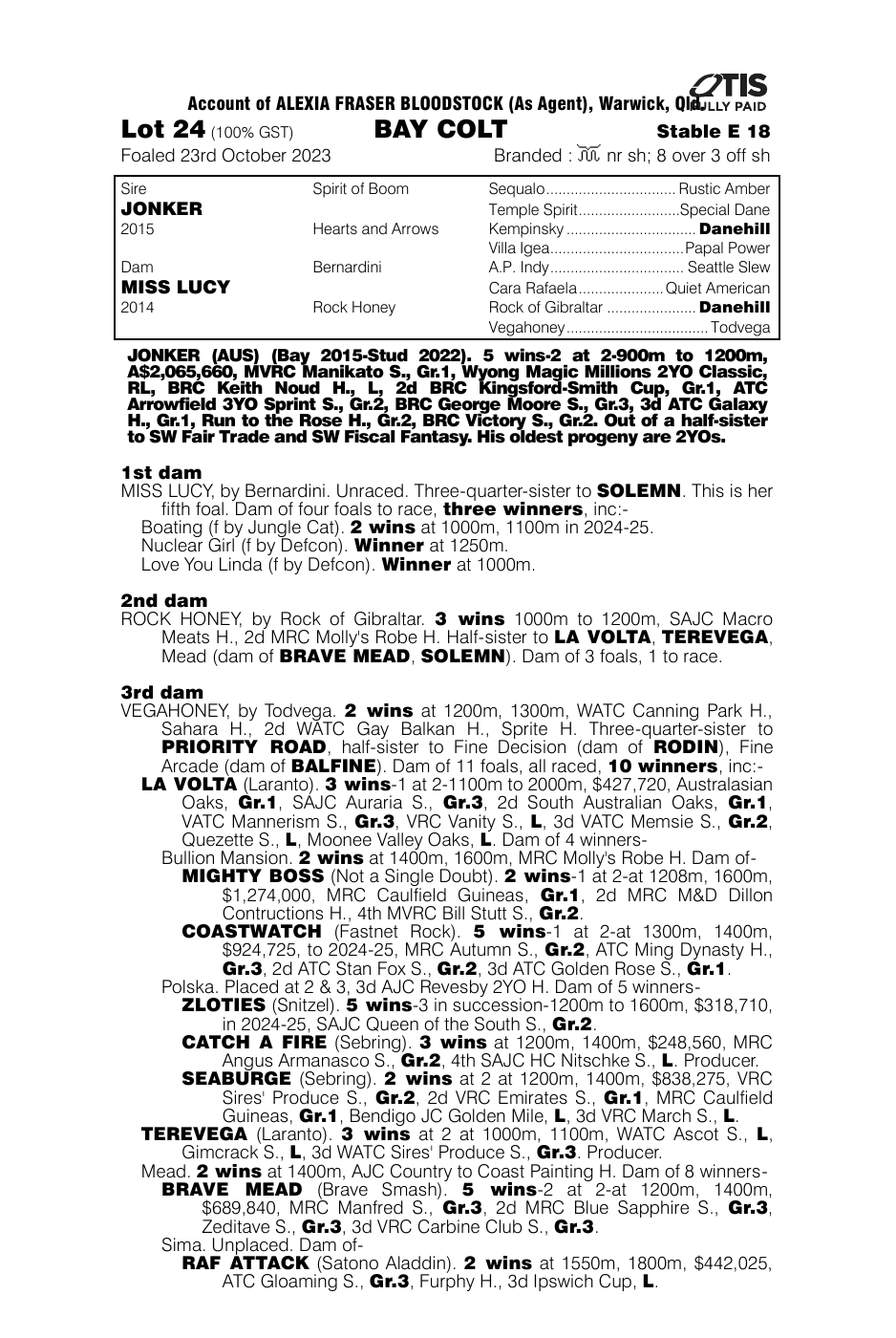 Pedigree - Lot 24