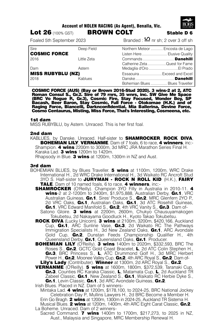 Pedigree - Lot 26