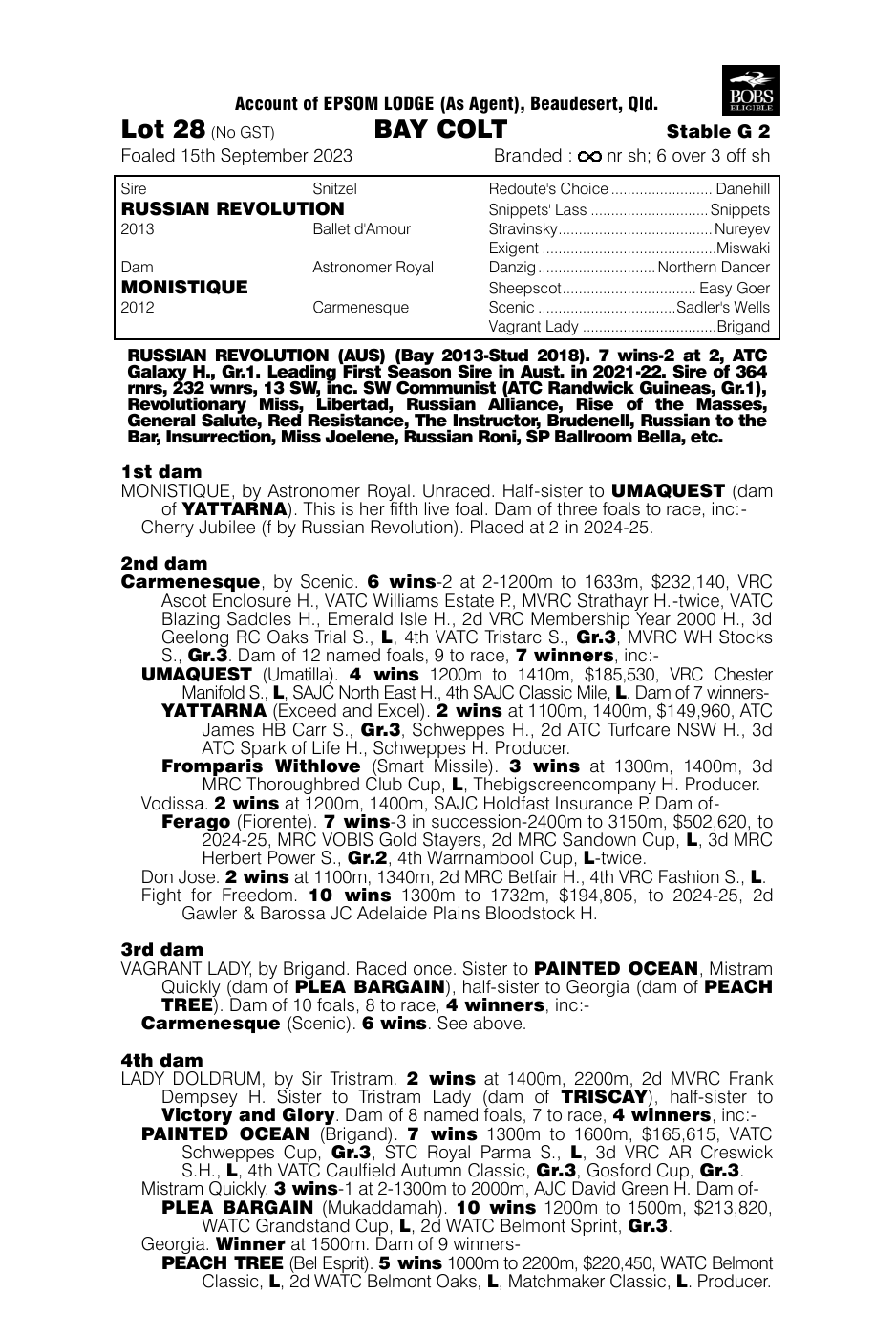 Pedigree - Lot 28