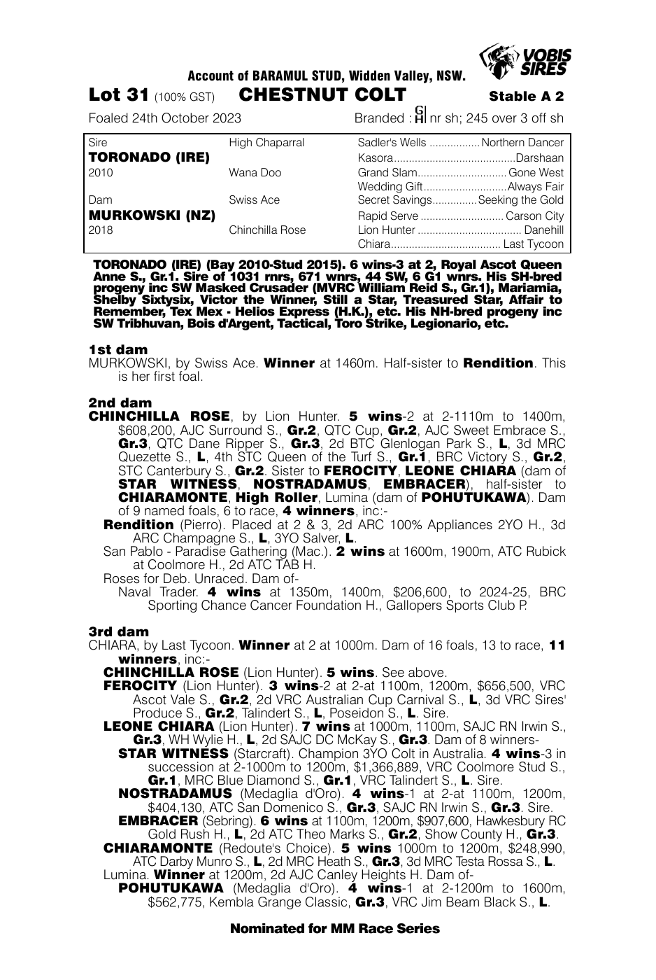 Pedigree - Lot 31