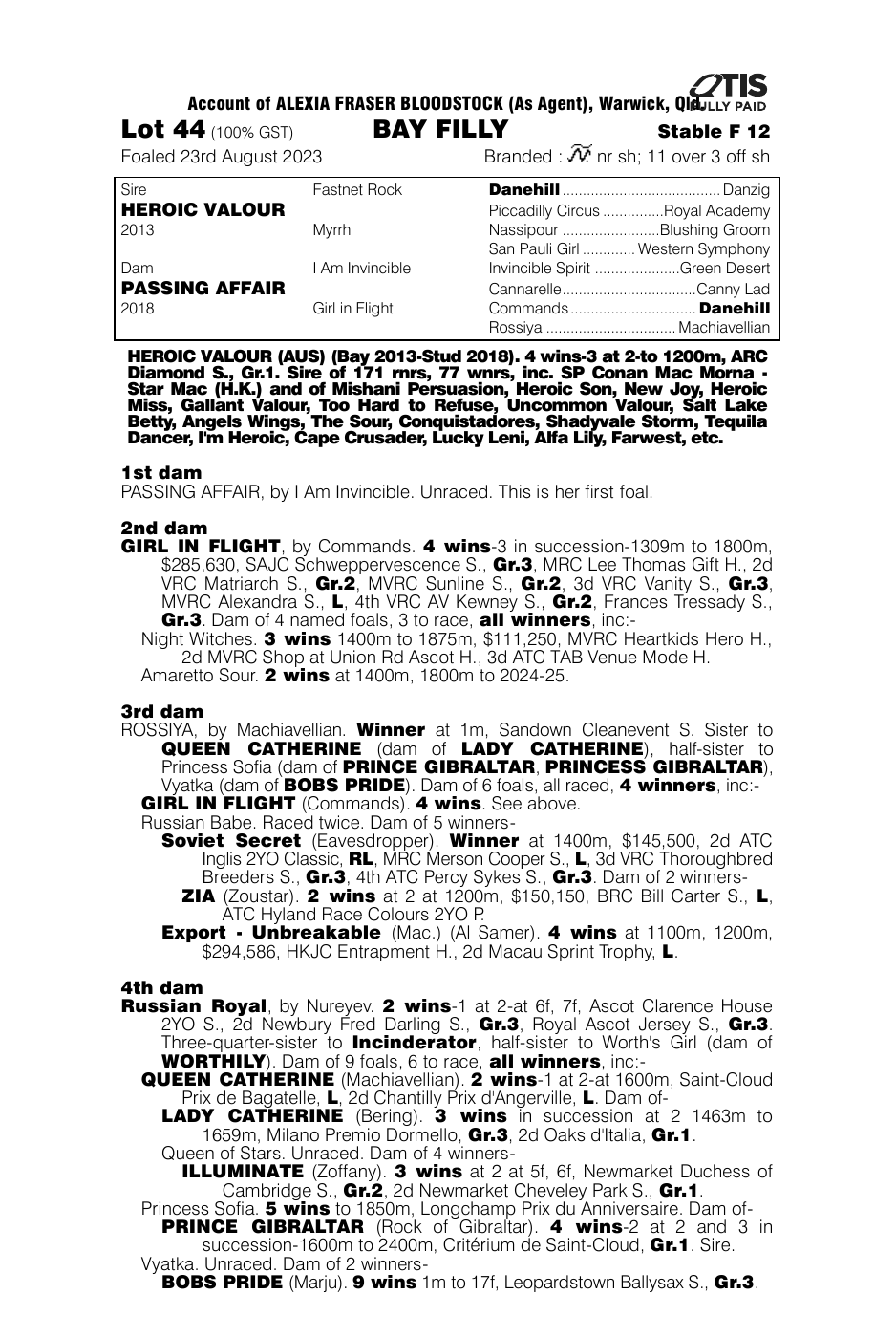 Pedigree - Lot 44