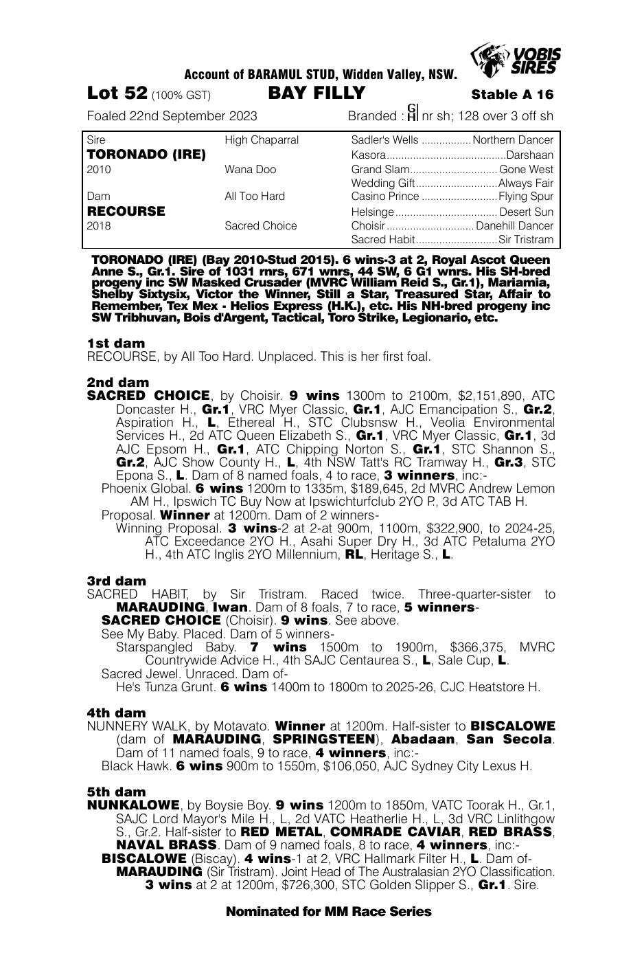 Pedigree - Lot 52