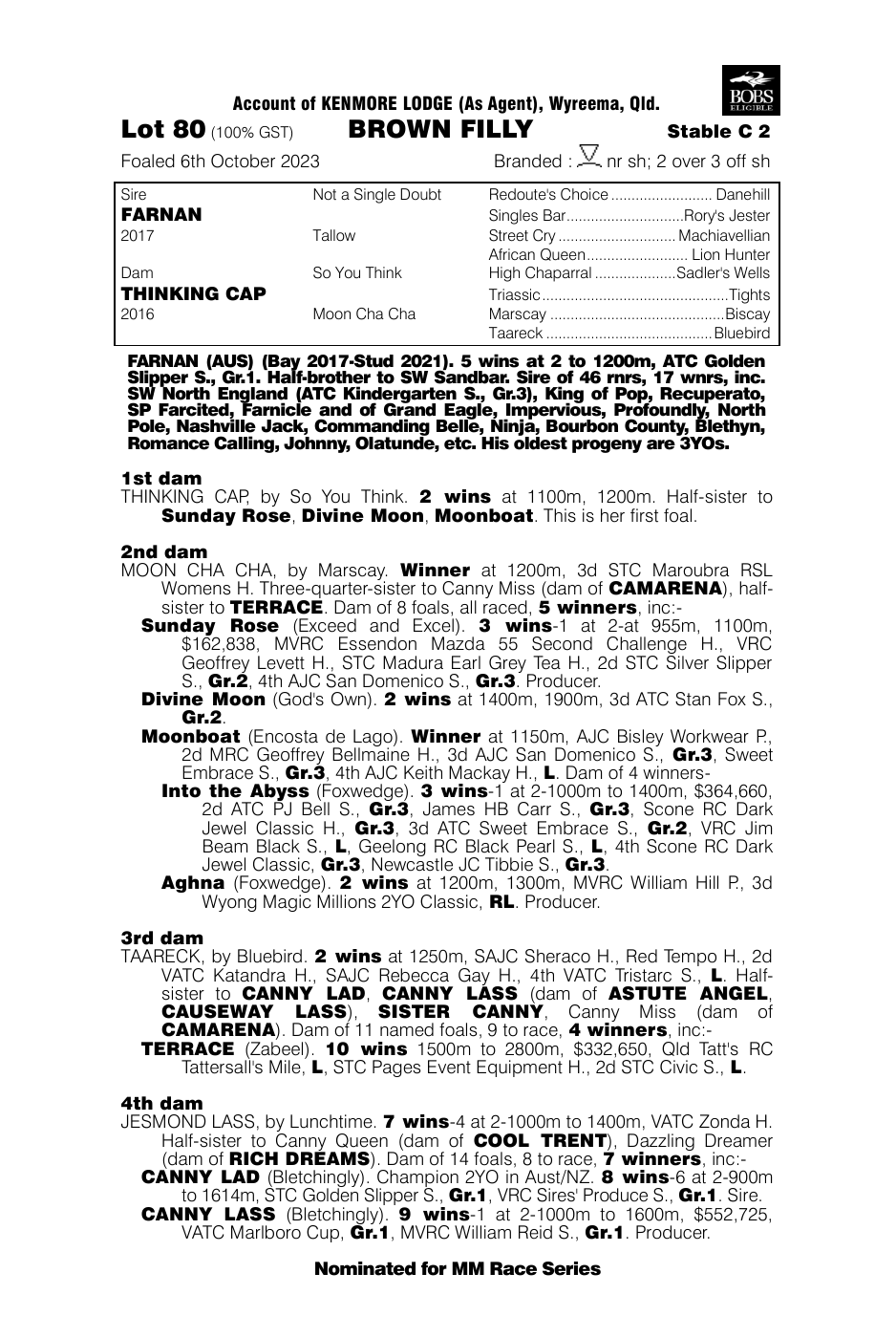 Pedigree - Lot 80