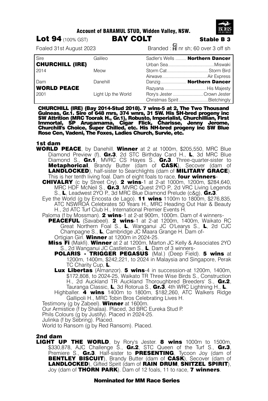 Pedigree - Lot 94