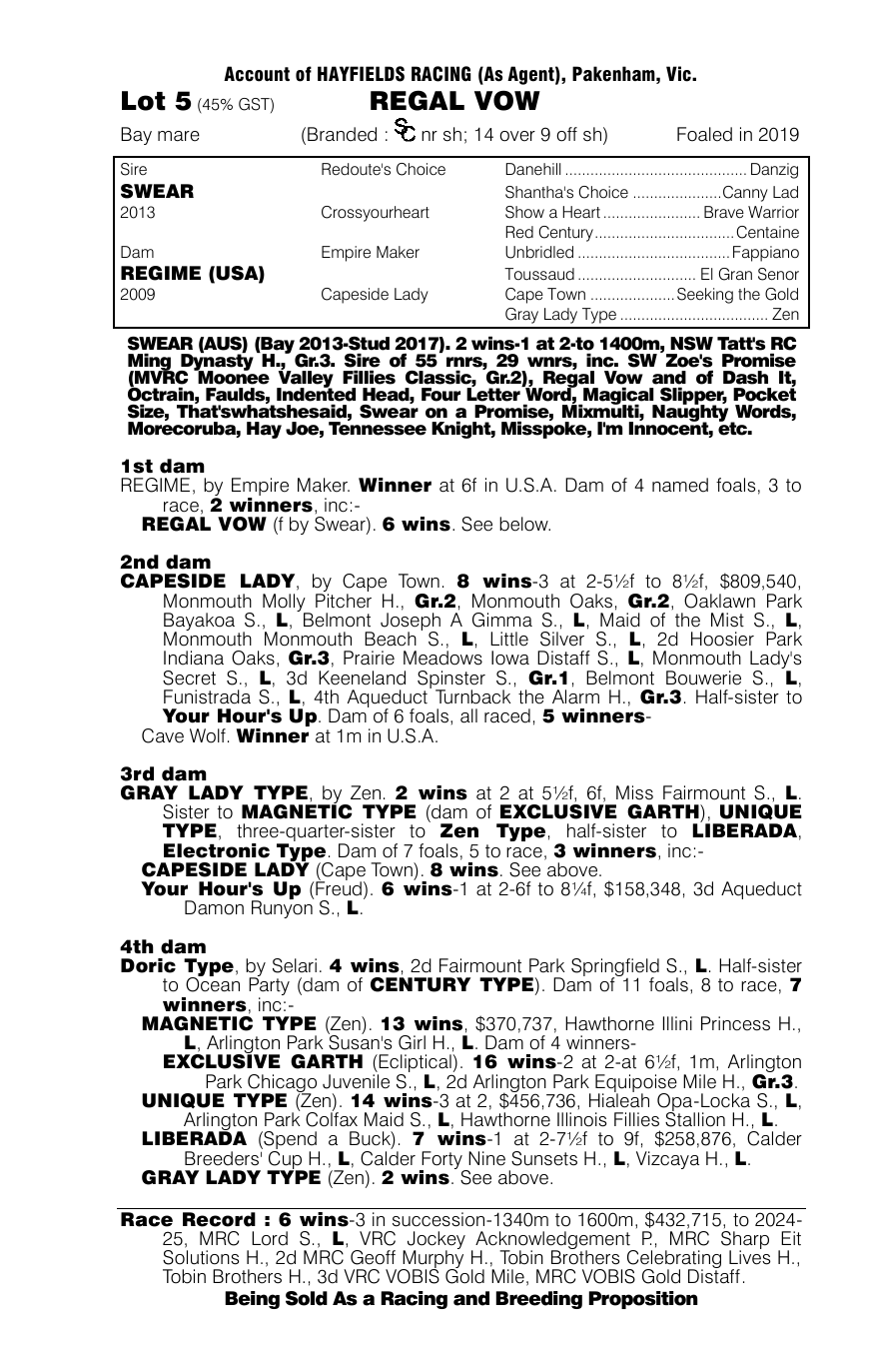 Pedigree - Lot 5