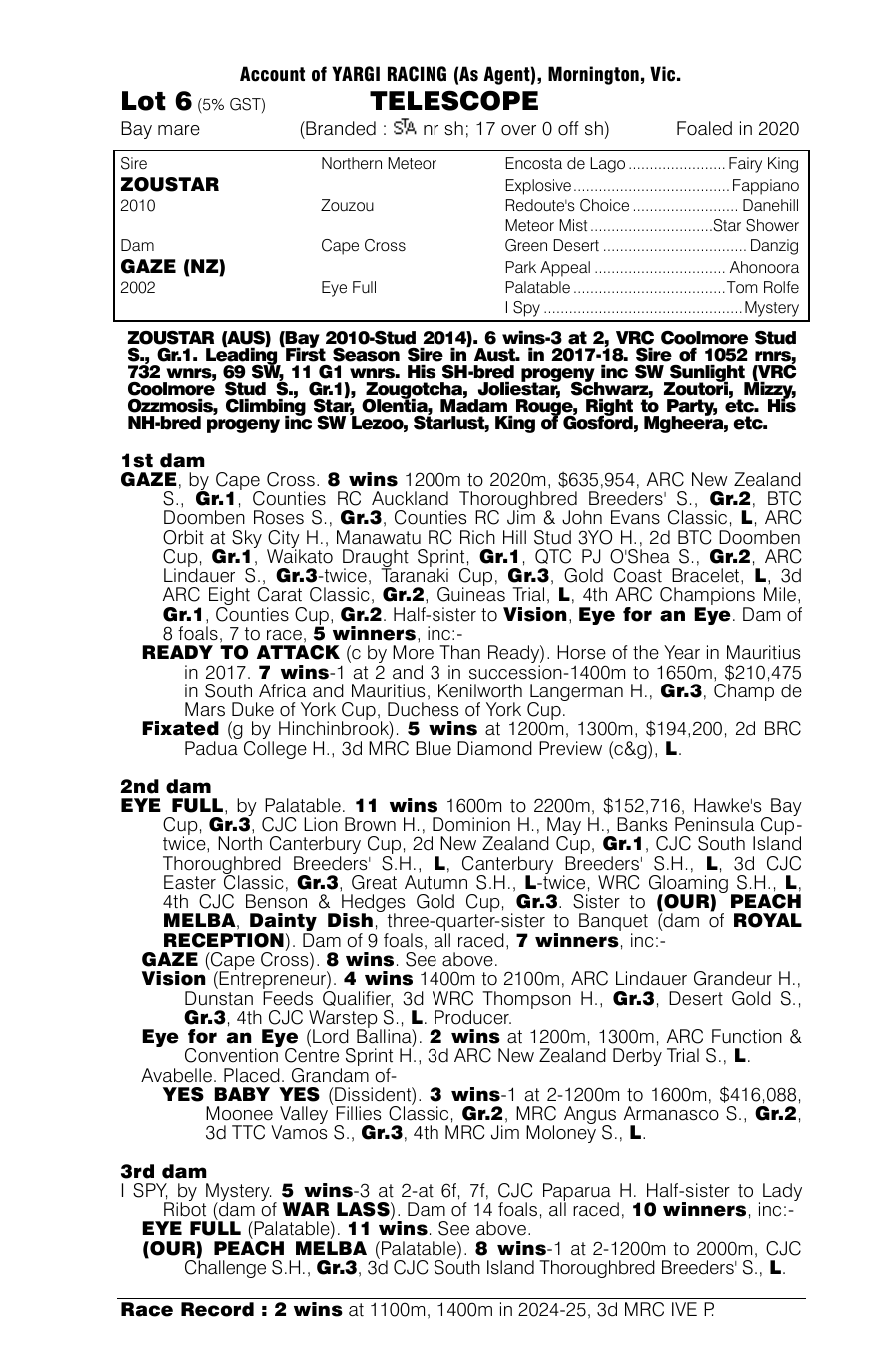 Pedigree - Lot 6