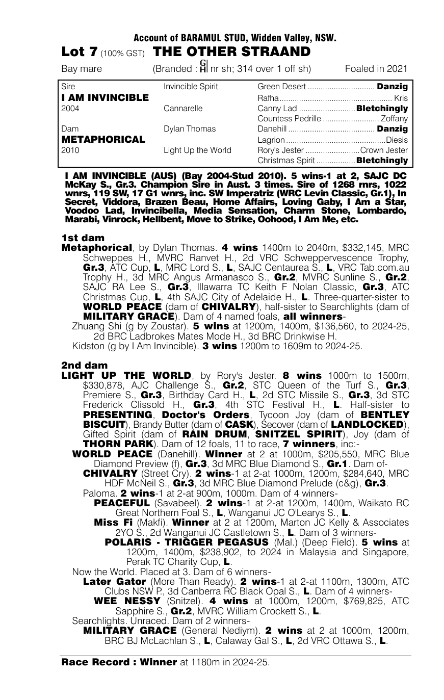 Pedigree - Lot 7