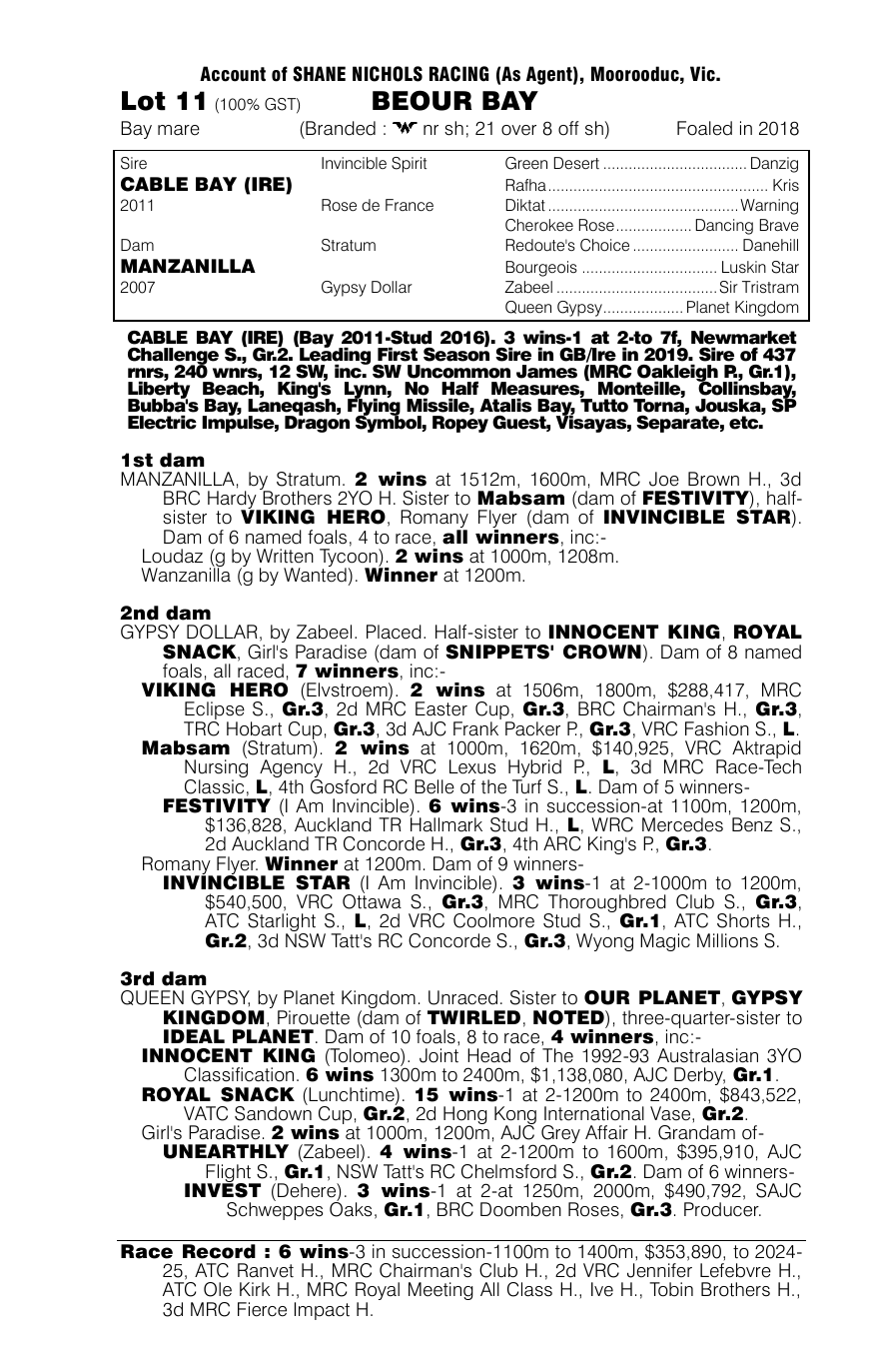 Pedigree - Lot 11