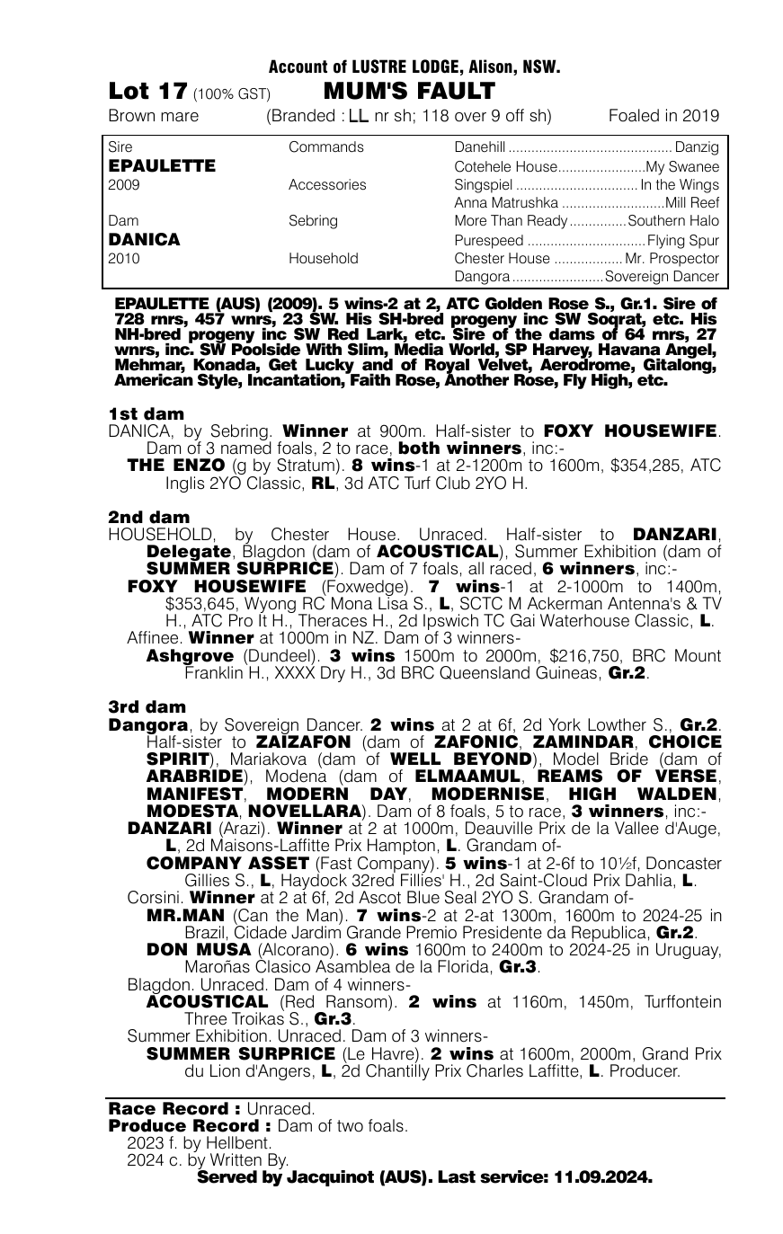 Pedigree - Lot 17
