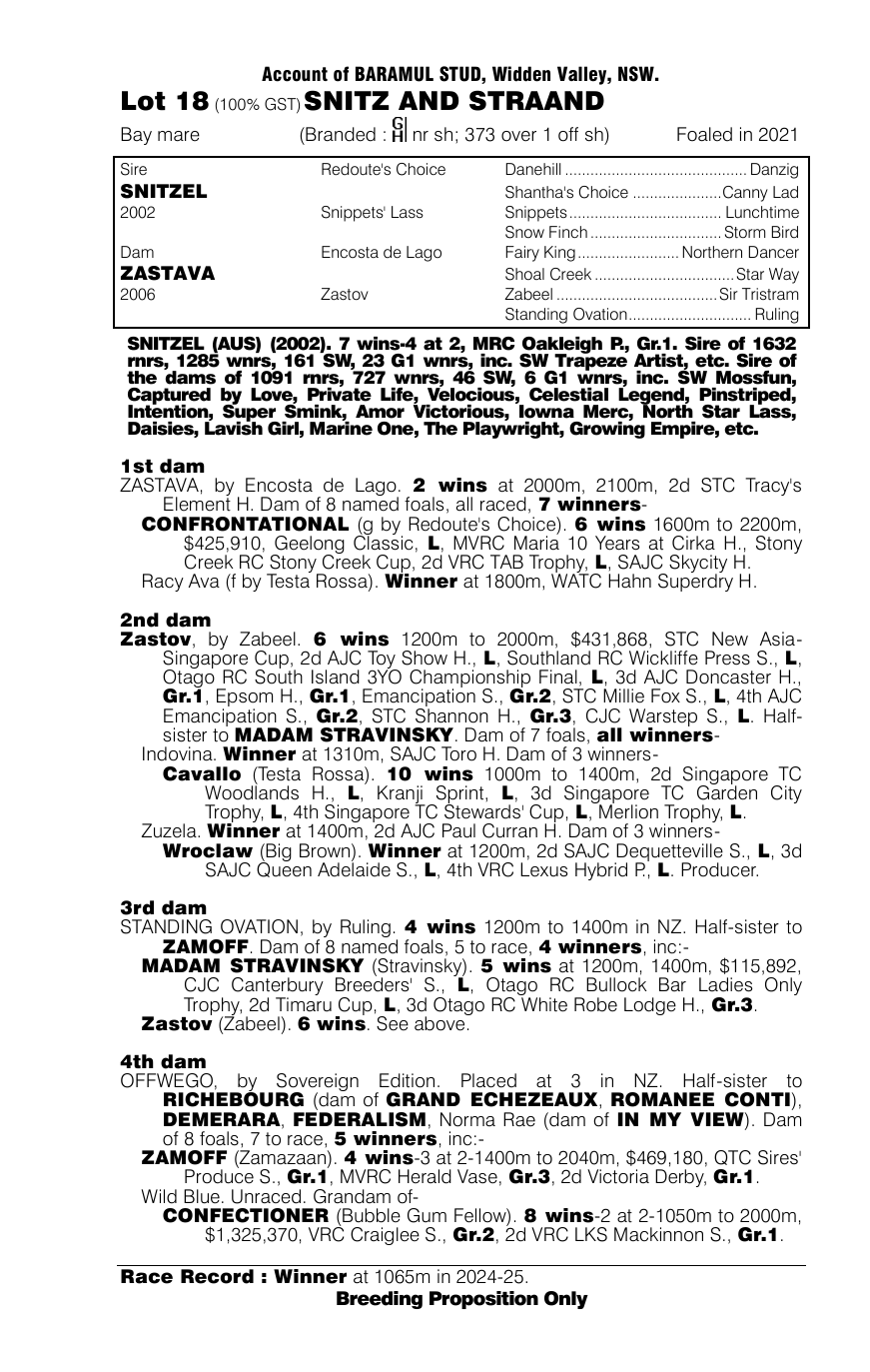 Pedigree - Lot 18