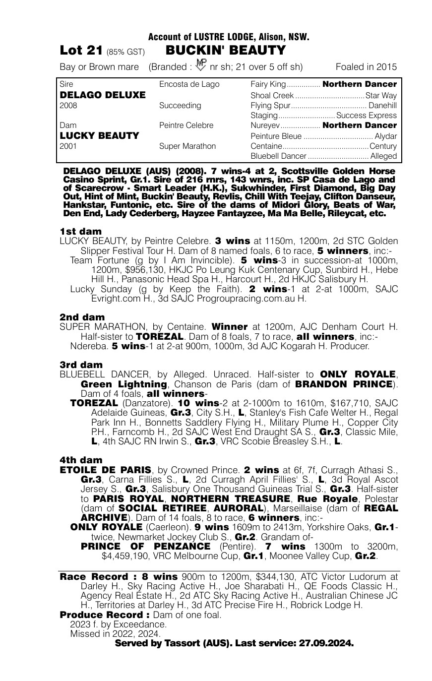 Pedigree - Lot 21