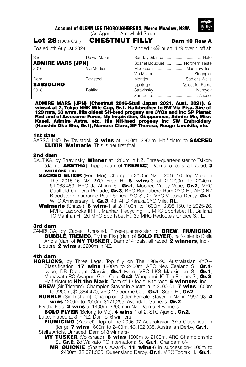 Pedigree - Lot 28