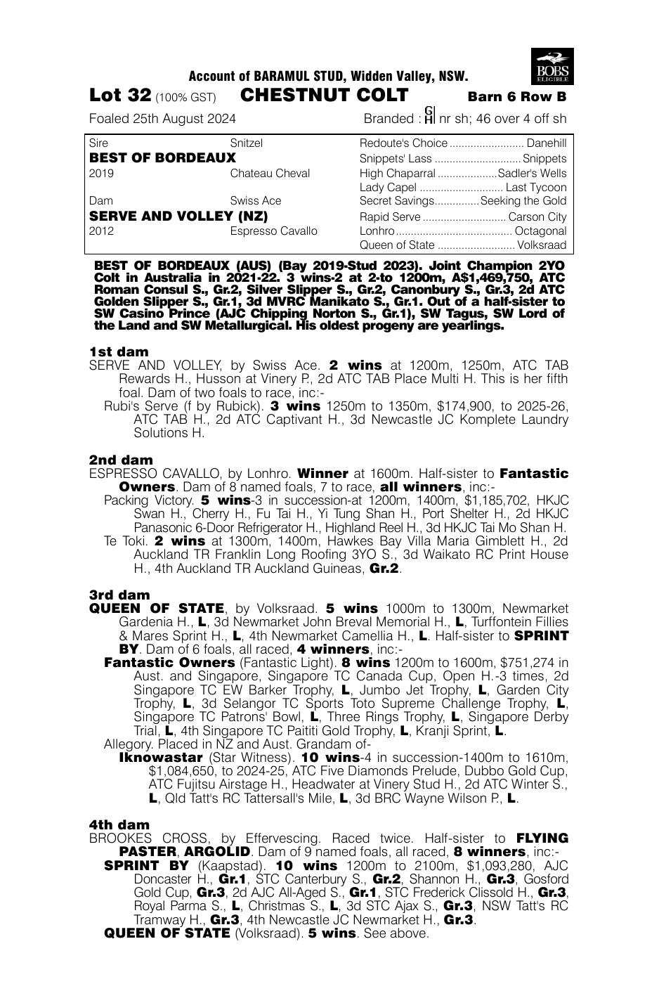 Pedigree - Lot 32