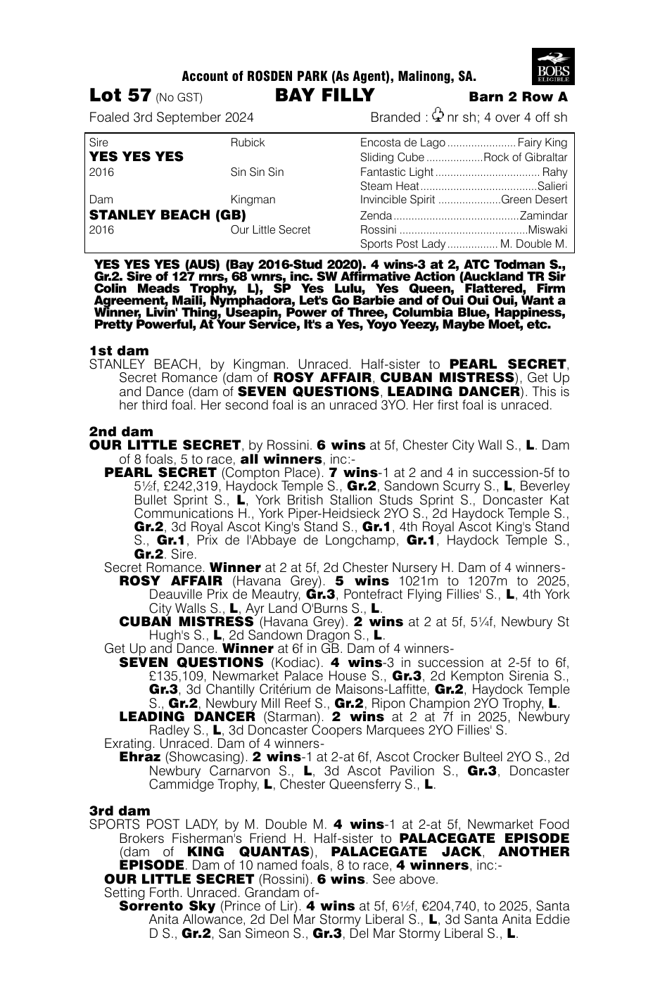 Pedigree - Lot 57
