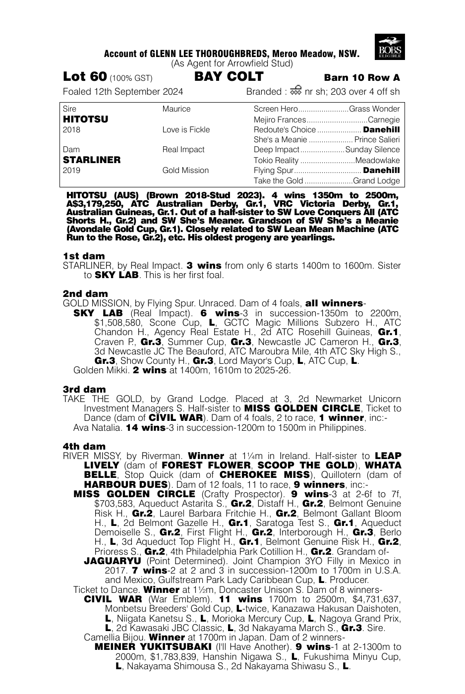 Pedigree - Lot 60