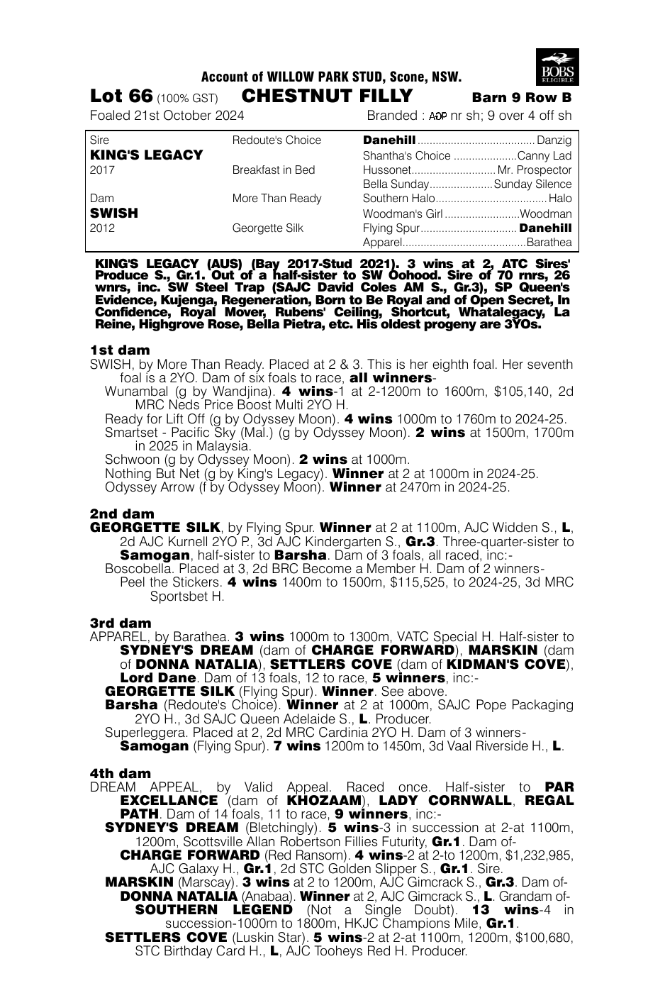 Pedigree - Lot 66