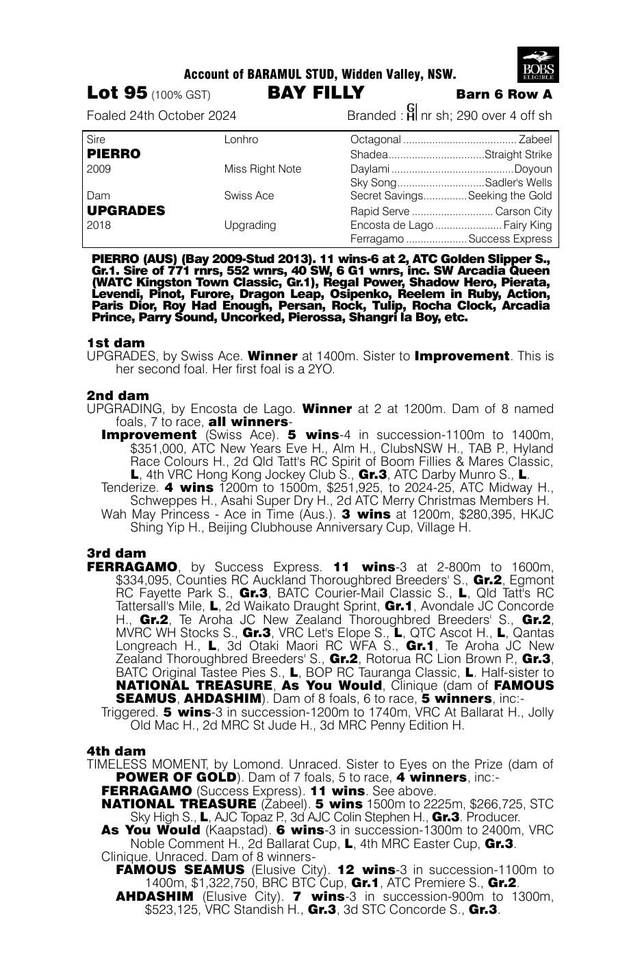 Pedigree - Lot 95