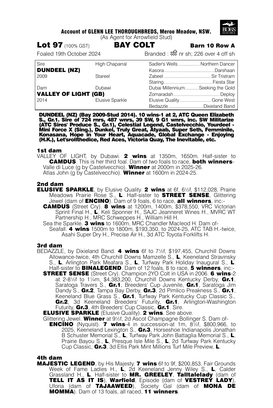 Pedigree - Lot 97