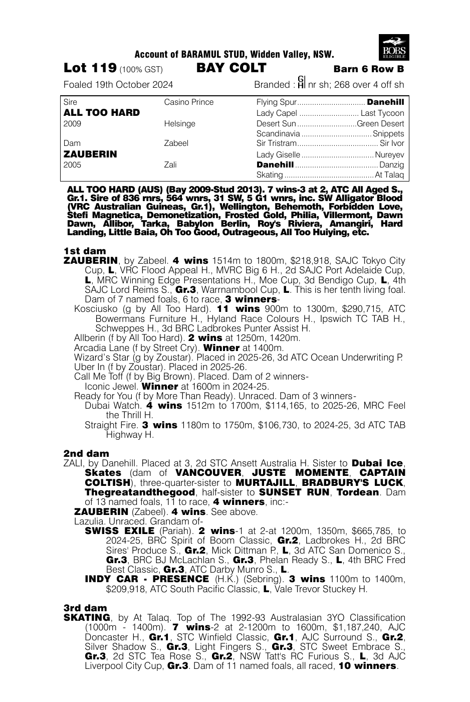 Pedigree - Lot 119