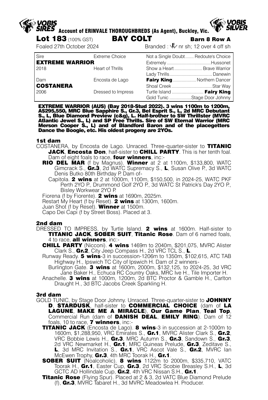 Pedigree - Lot 183