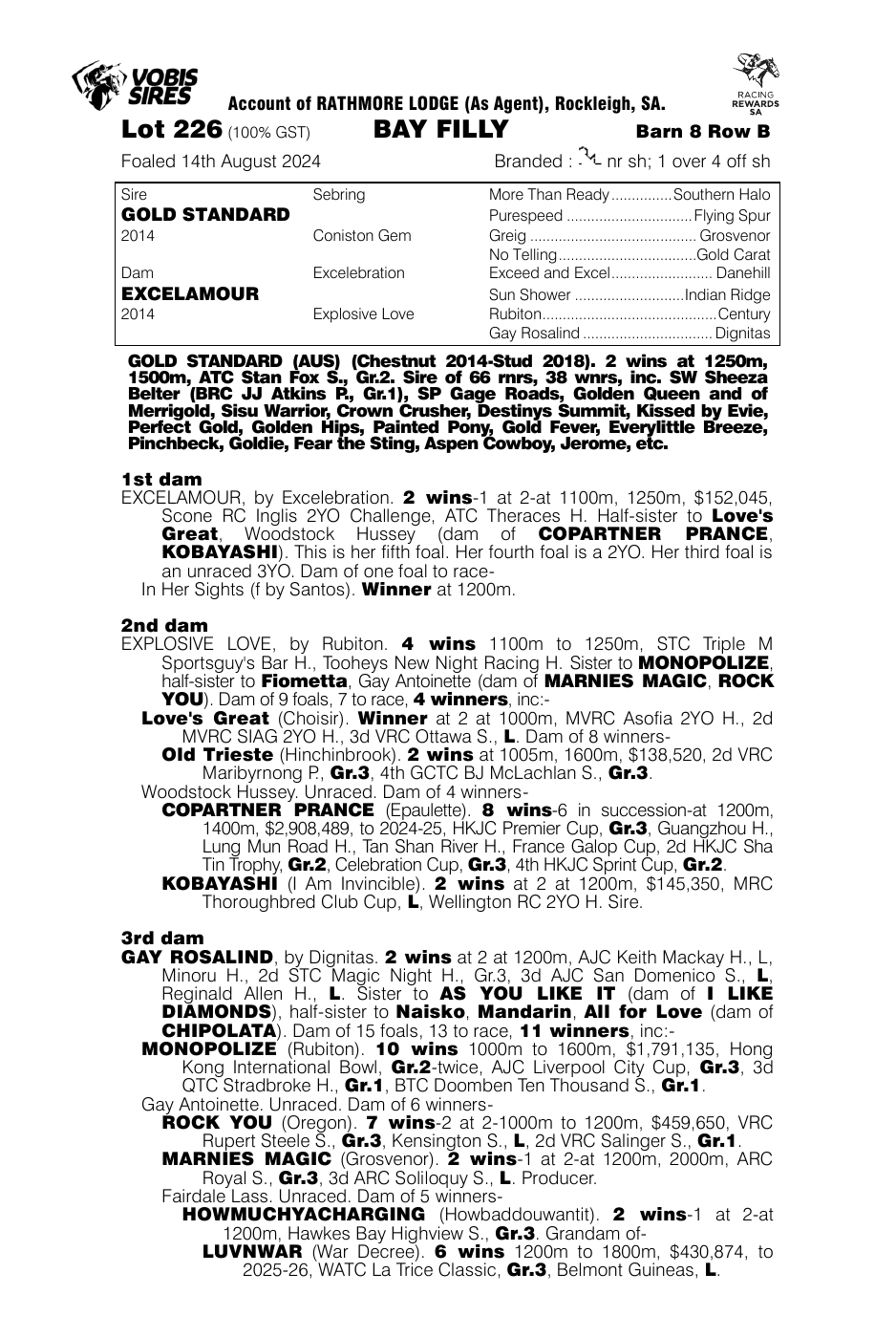 Pedigree - Lot 226