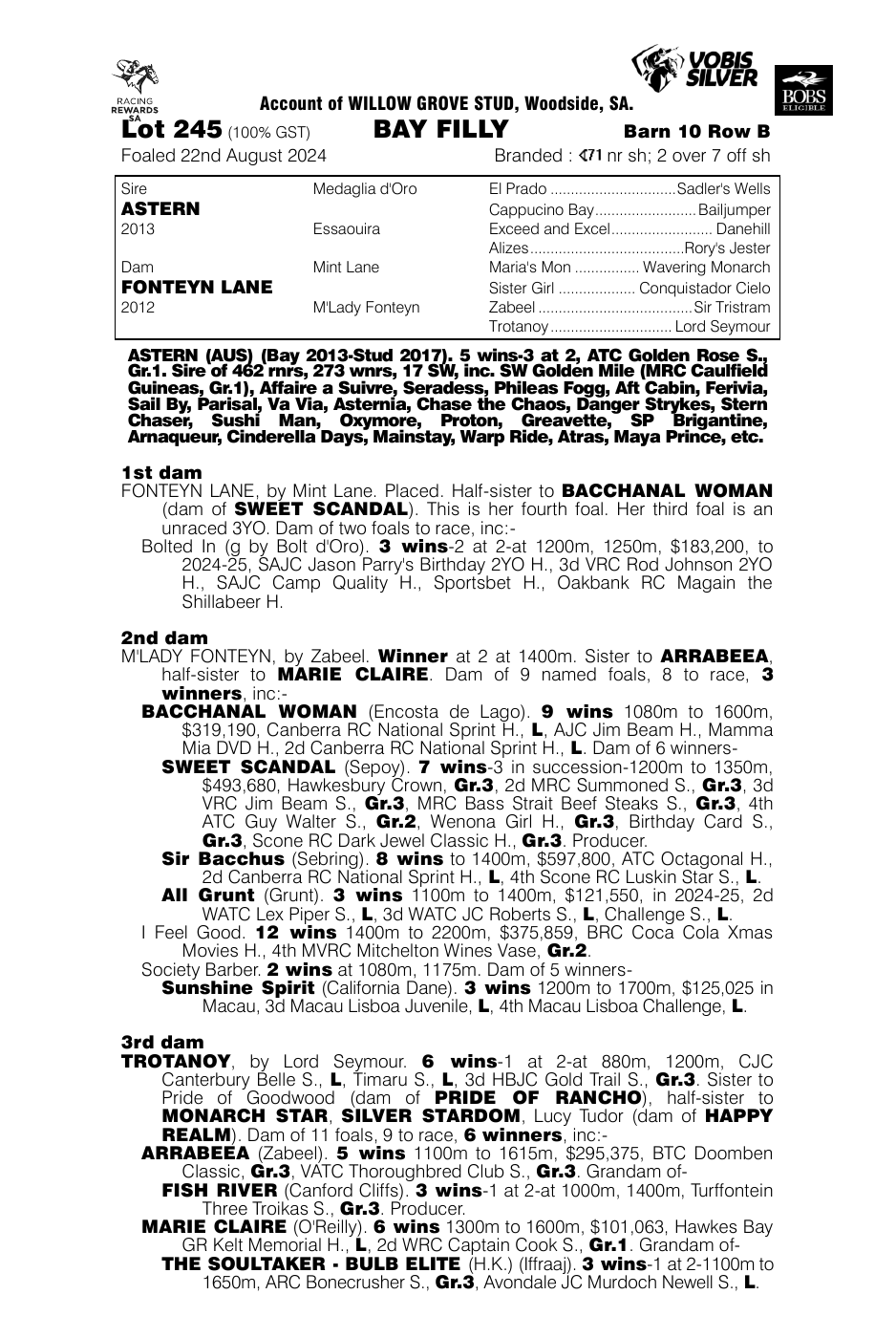 Pedigree - Lot 245