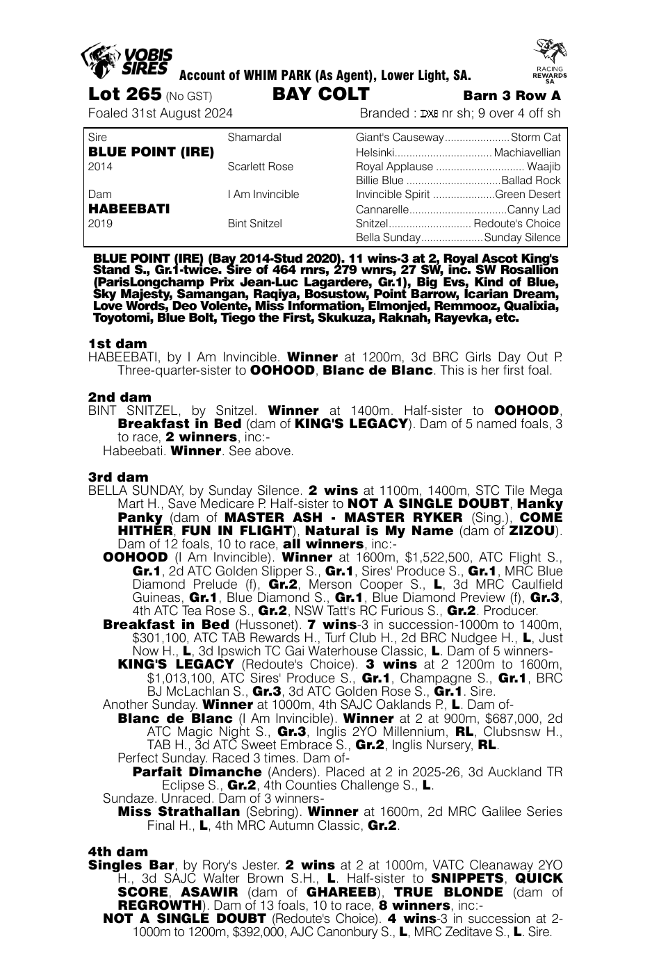 Pedigree - Lot 265