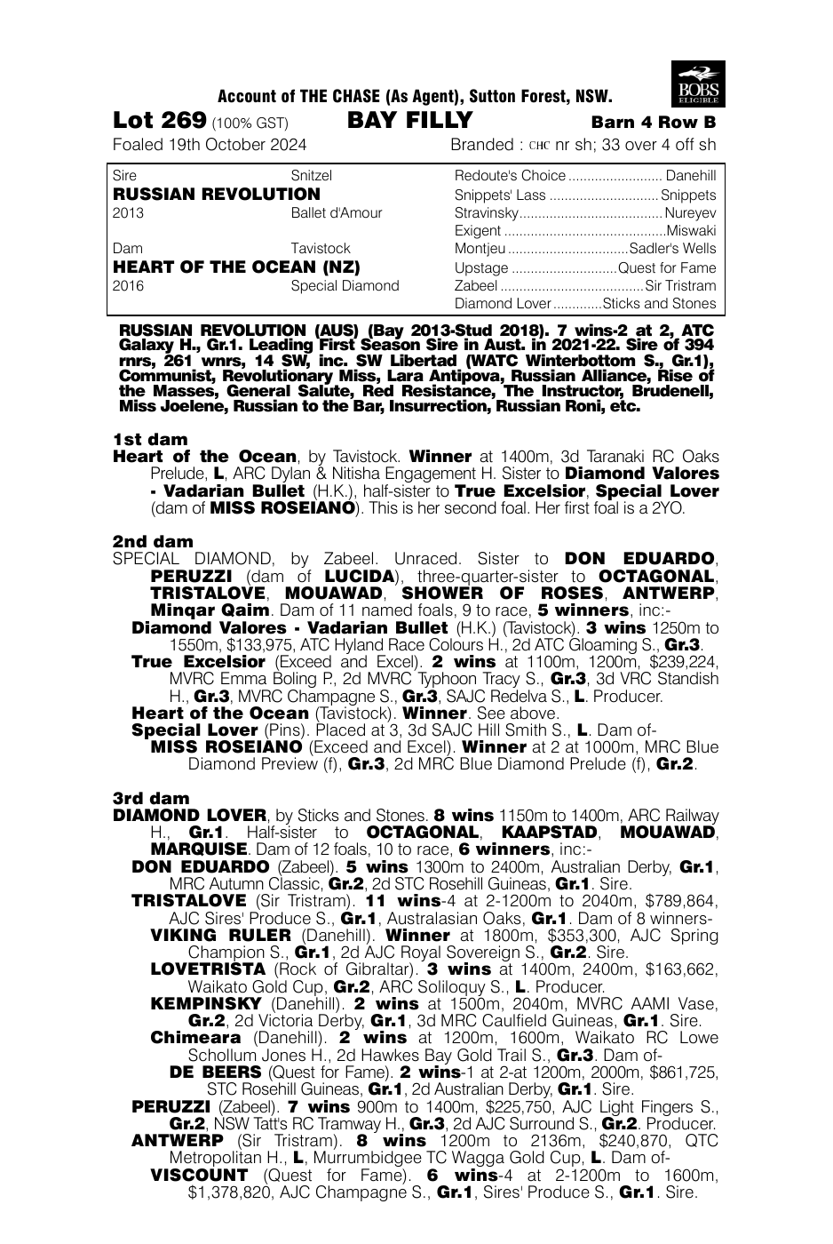 Pedigree - Lot 269