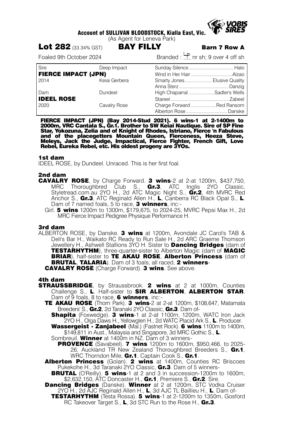 Pedigree - Lot 282