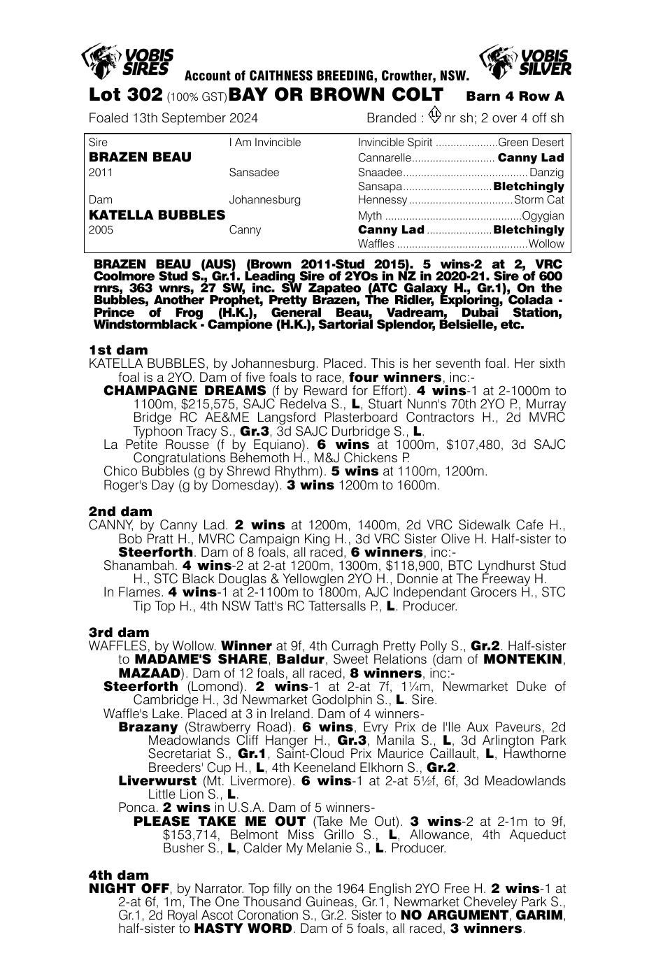 Pedigree - Lot 302