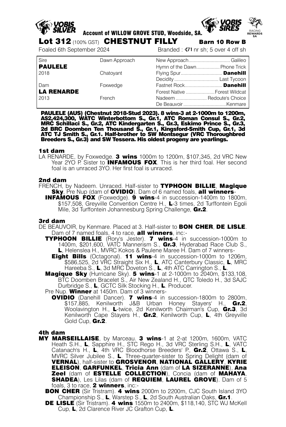 Pedigree - Lot 312