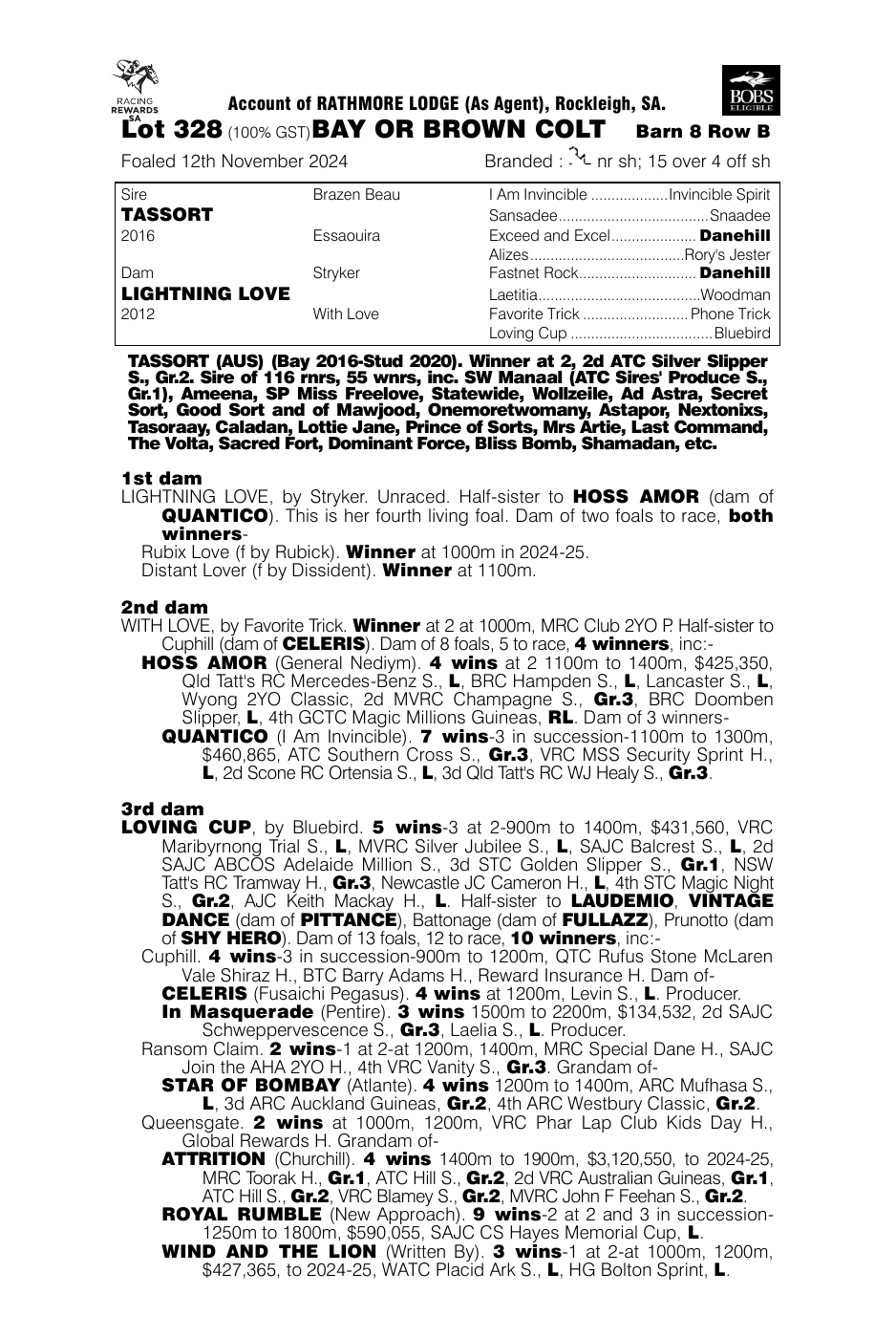 Pedigree - Lot 328