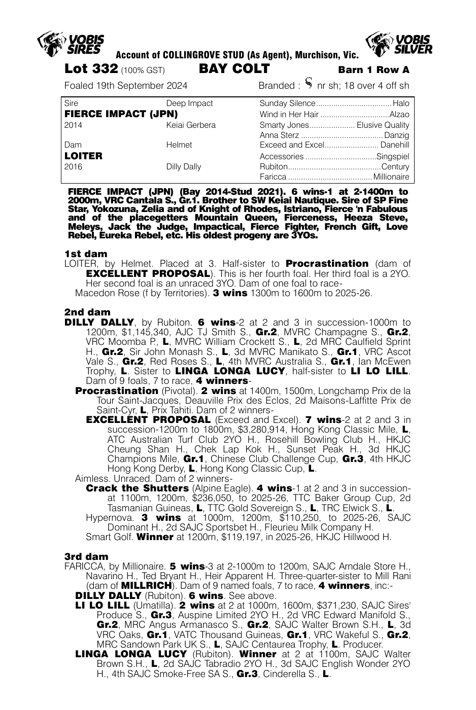 Pedigree - Lot 332