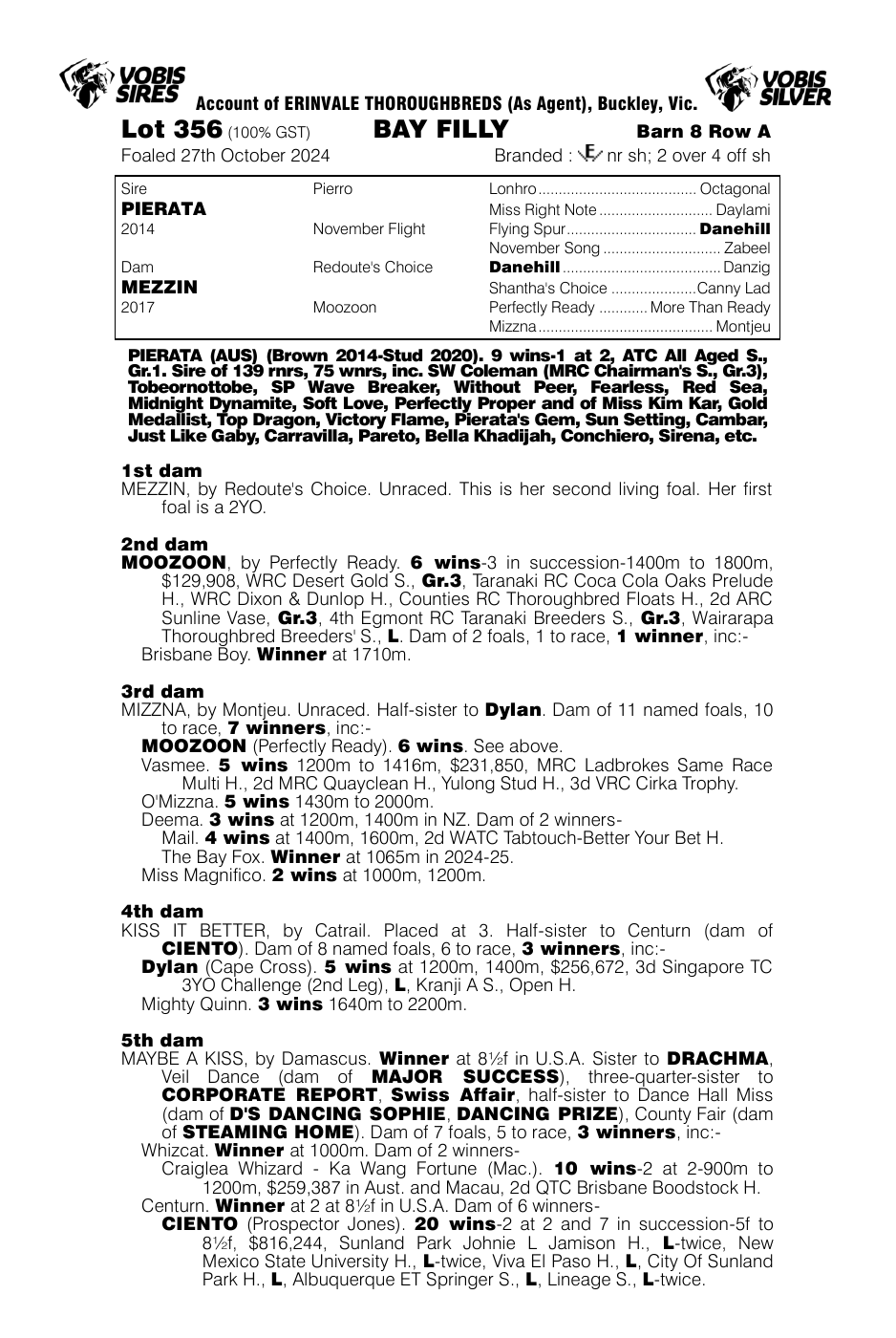 Pedigree - Lot 356