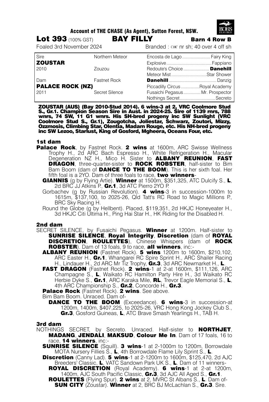 Pedigree - Lot 393