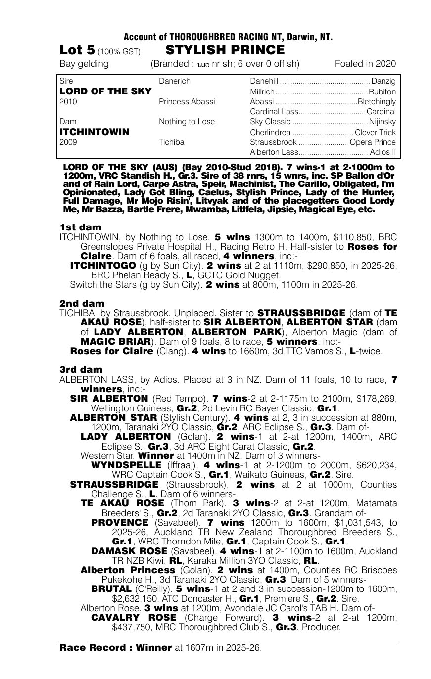 Pedigree - Lot 5