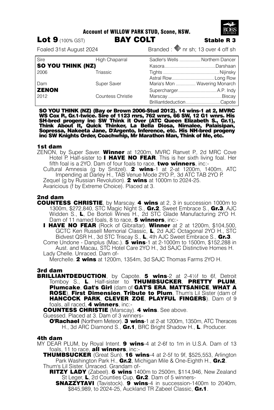 Pedigree - Lot 9