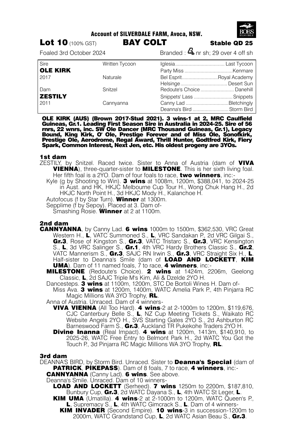 Pedigree - Lot 10