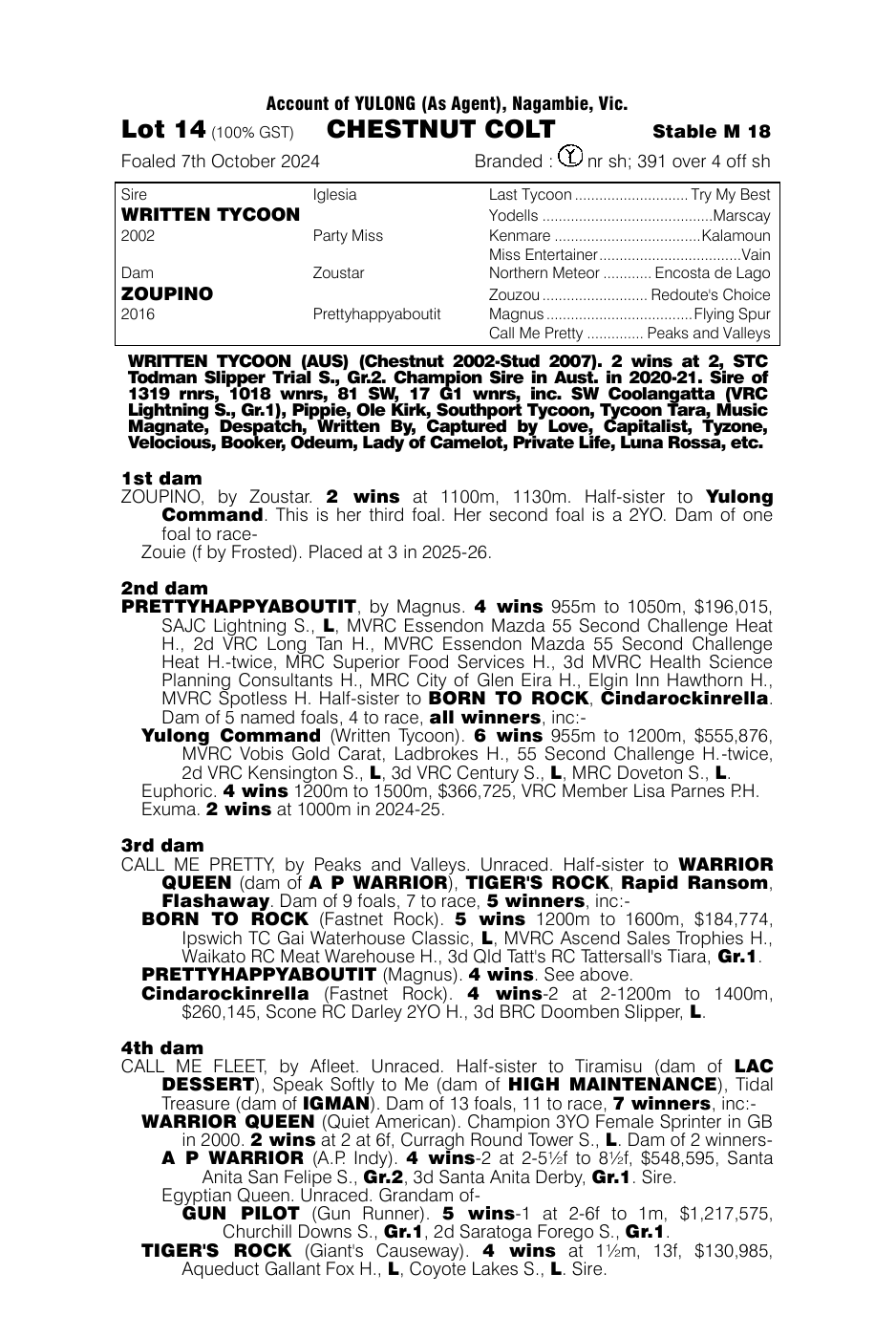 Pedigree - Lot 14