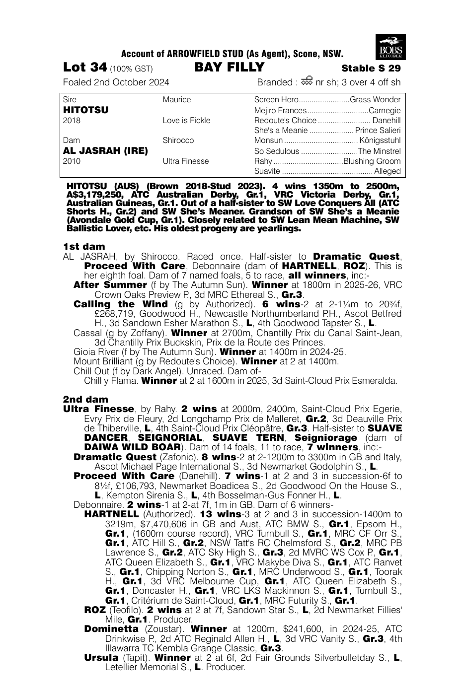Pedigree - Lot 34