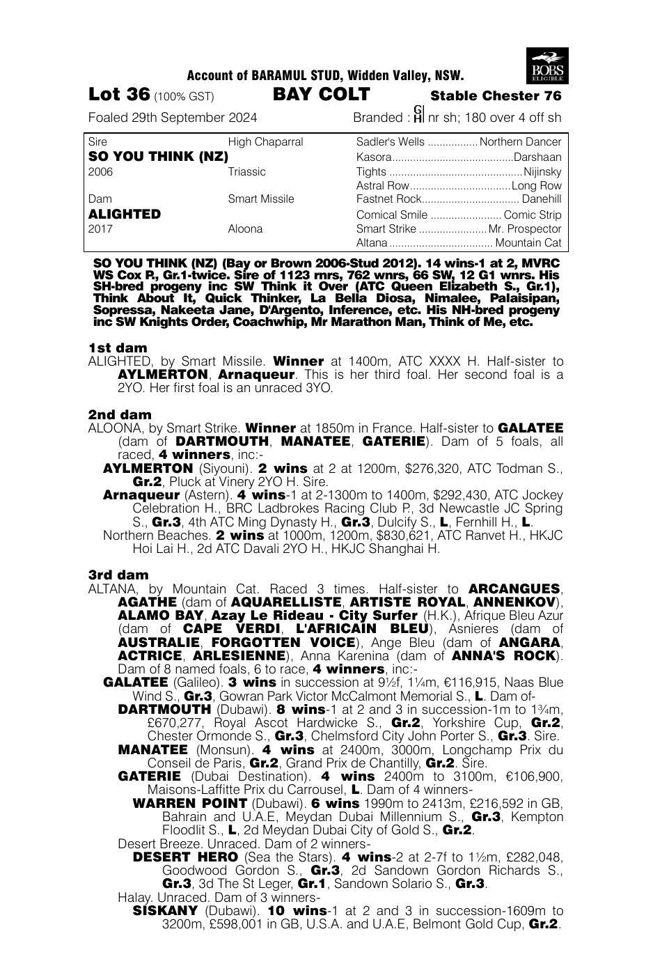 Pedigree - Lot 36