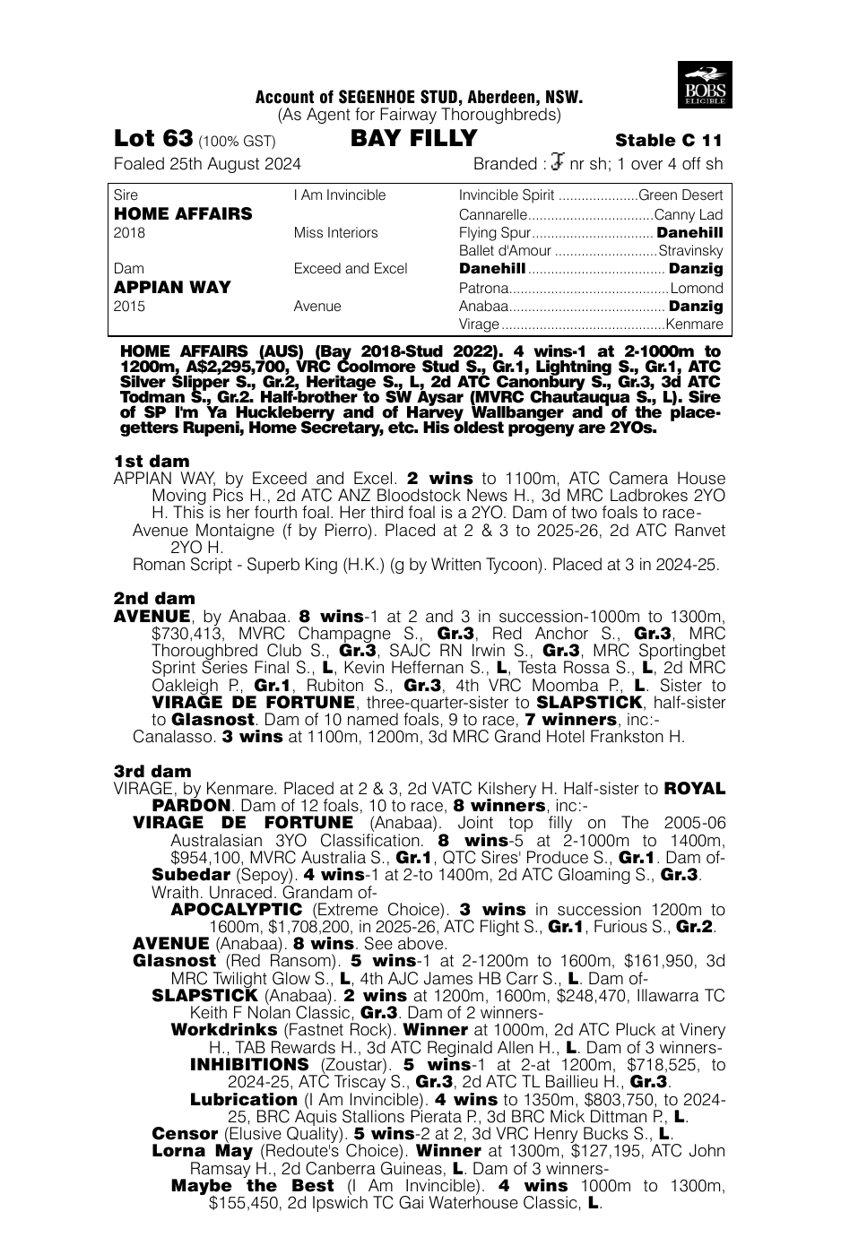 Pedigree - Lot 63