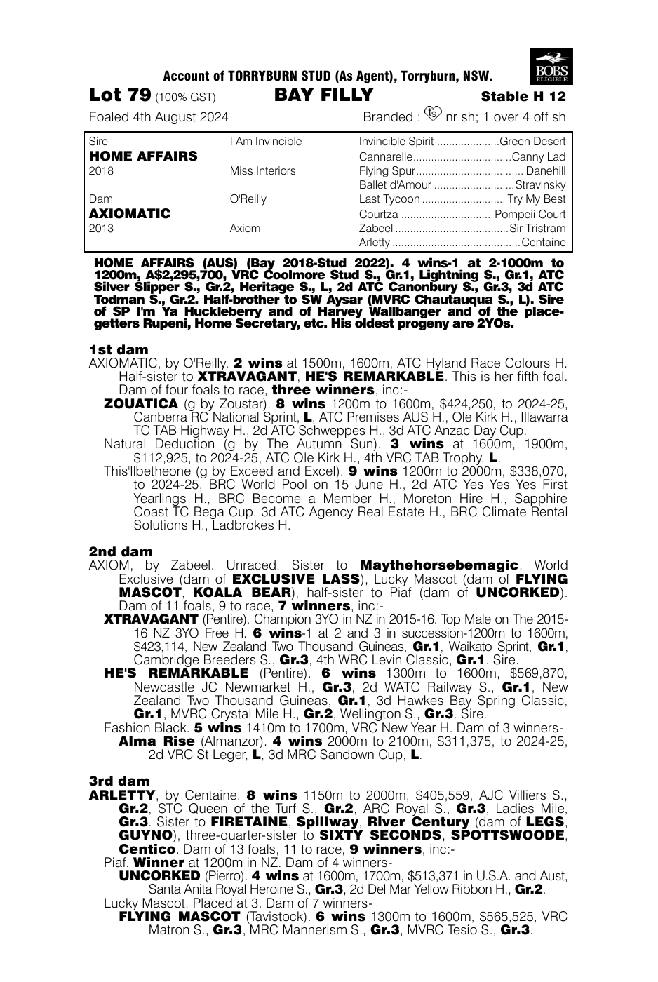 Pedigree - Lot 79