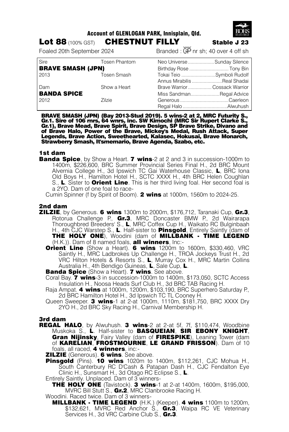 Pedigree - Lot 88