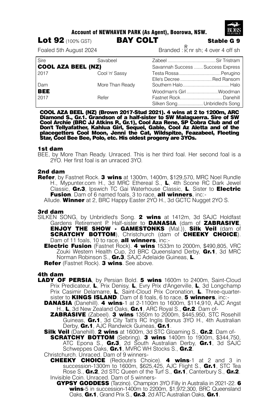 Pedigree - Lot 92