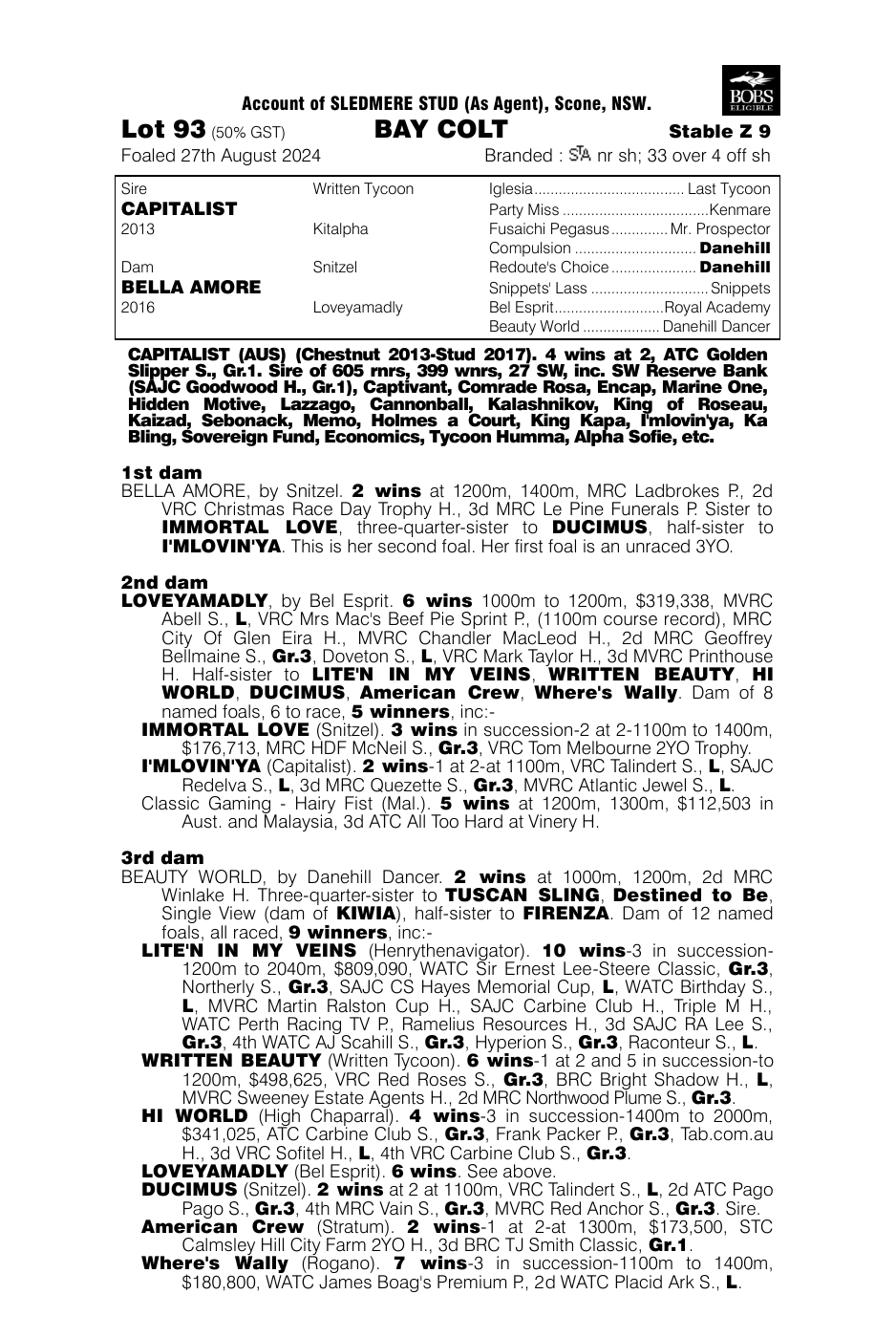 Pedigree - Lot 93