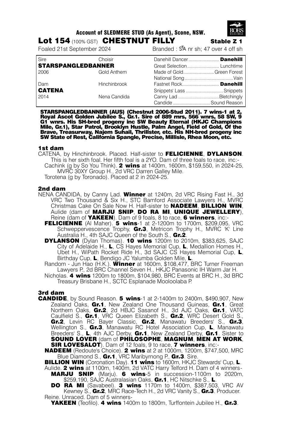Pedigree - Lot 154